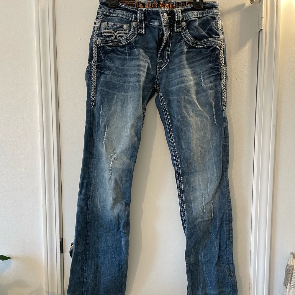 Men’s Rock Revival Clovis Slim Boot Jean